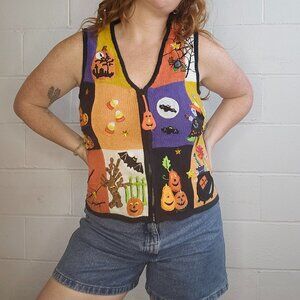 Nostalgiacore Teachercore Granniecore Cottagecore Halloween Embellished Vest